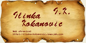 Ilinka Kokanović vizit kartica